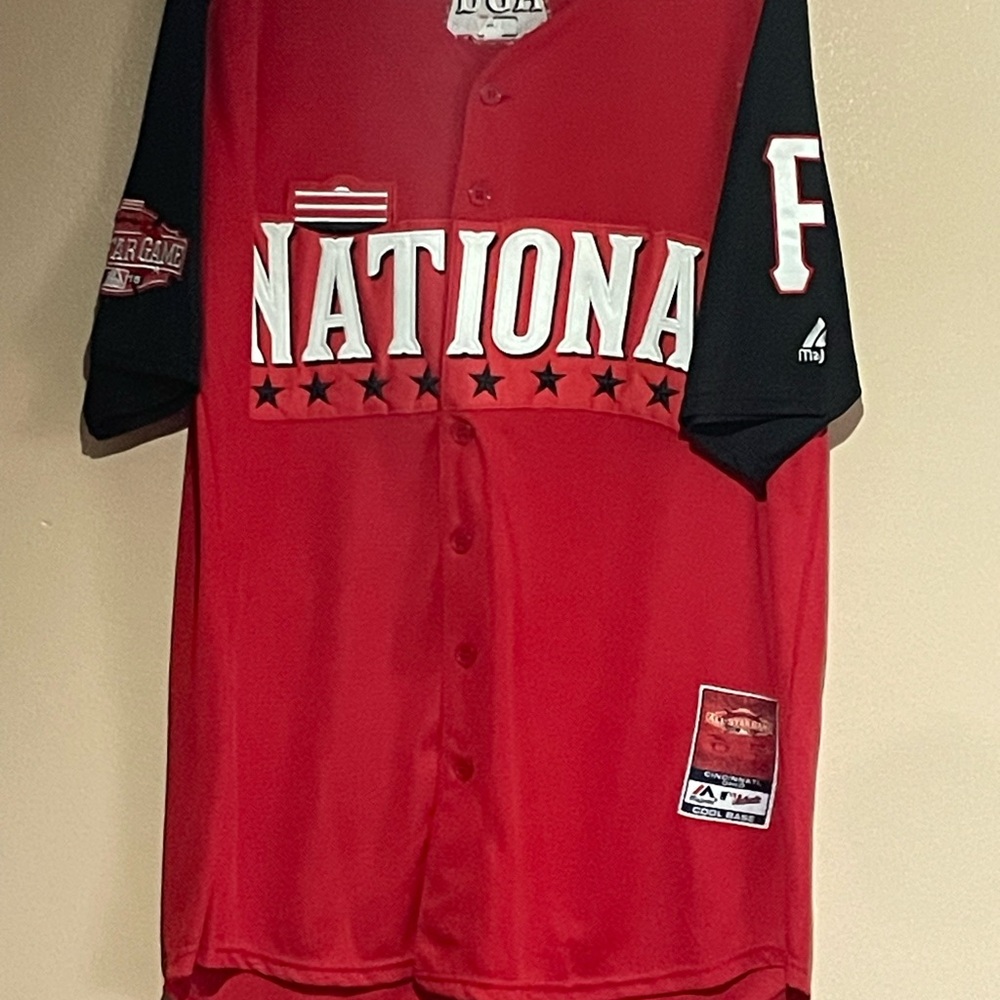 Majestic Red and Black National Jersey